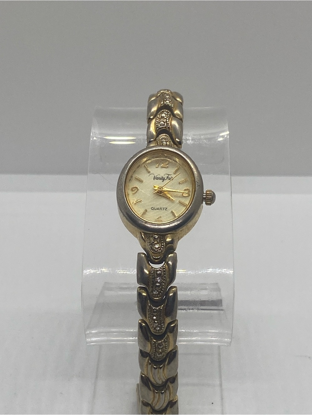 Vanity Fair Gold Tone Ladies Bracelet Watch